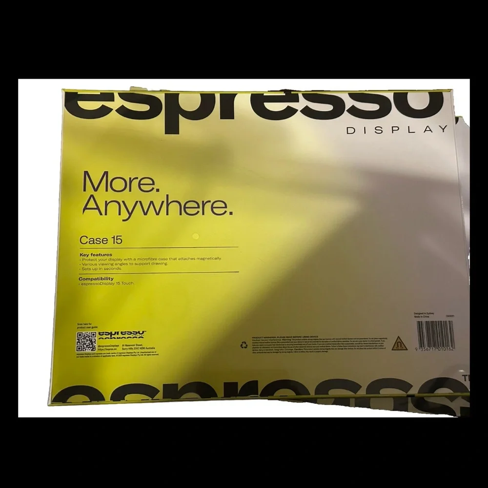 Espresso microfiber 15 inch Display Case Black - Picture 2 of 4